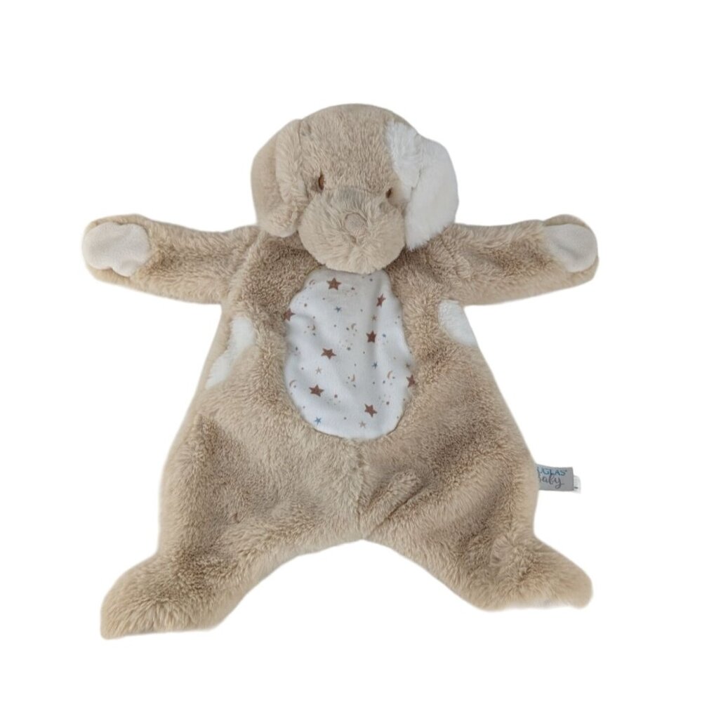 Douglas Baby Sshlumpie Puppy Dog Lovey Tan Stars Baby‎ Security Blanket